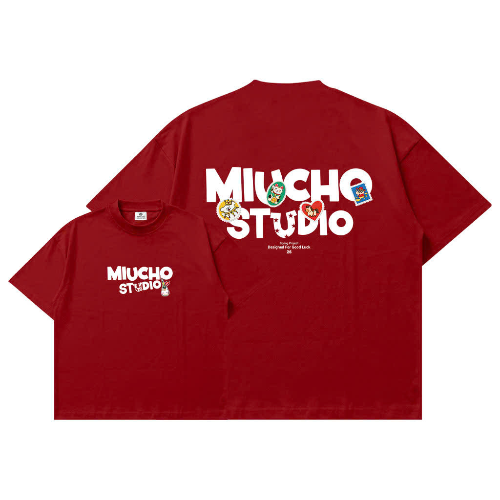 Áo thun Tết boxy nam nữ local brand Miucho Studio vải dày dặn thoáng mát tôn dáng 2981_thumbnail_13