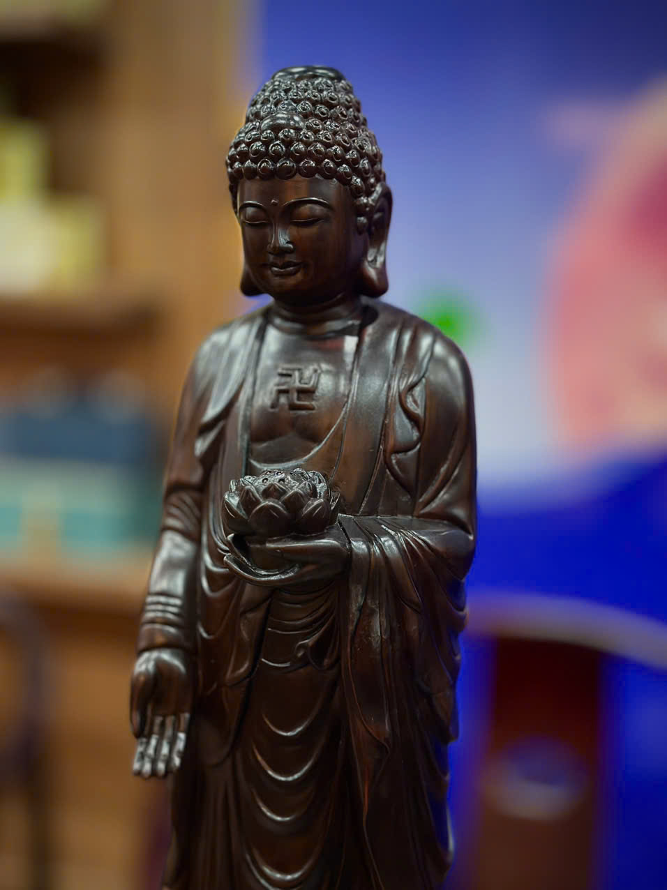 TƯỢNG PHẬT ADIDA GỖ TRẮC ĐEN