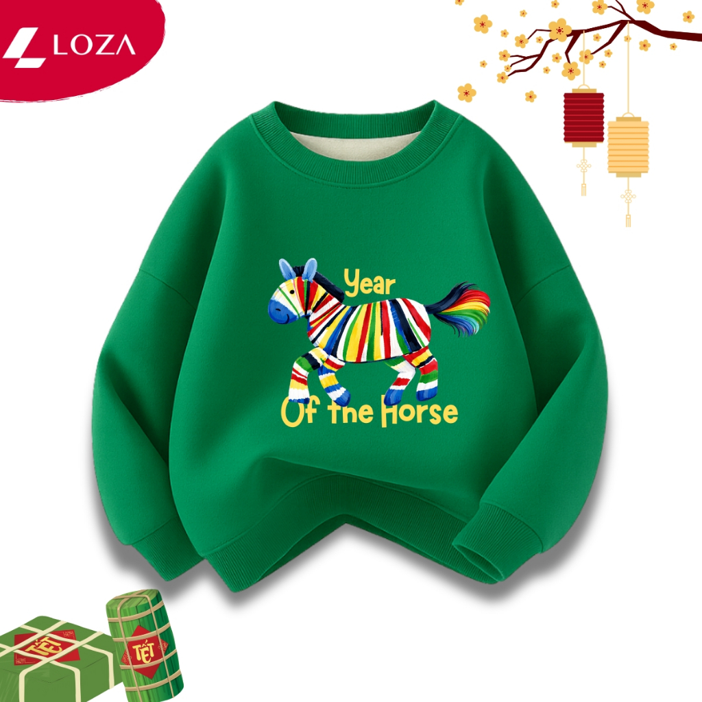 Áo sweater bé trai, bé gái  in ngựa Tết 2026 - Loza Kids IN025_thumbnail_5