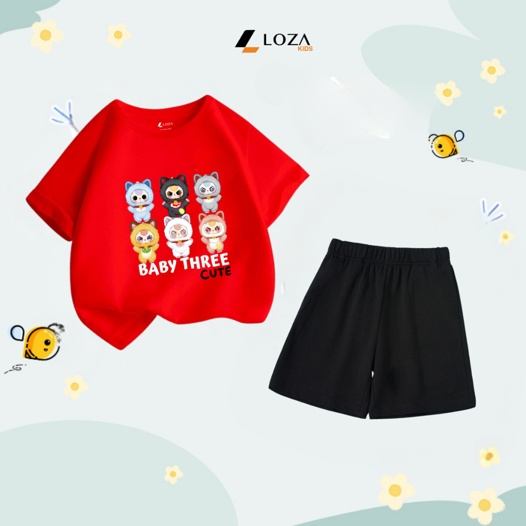 Bộ đồ trẻ em in hình 'Baby Three Cute'-  Loza Kids SB236_thumbnail_4