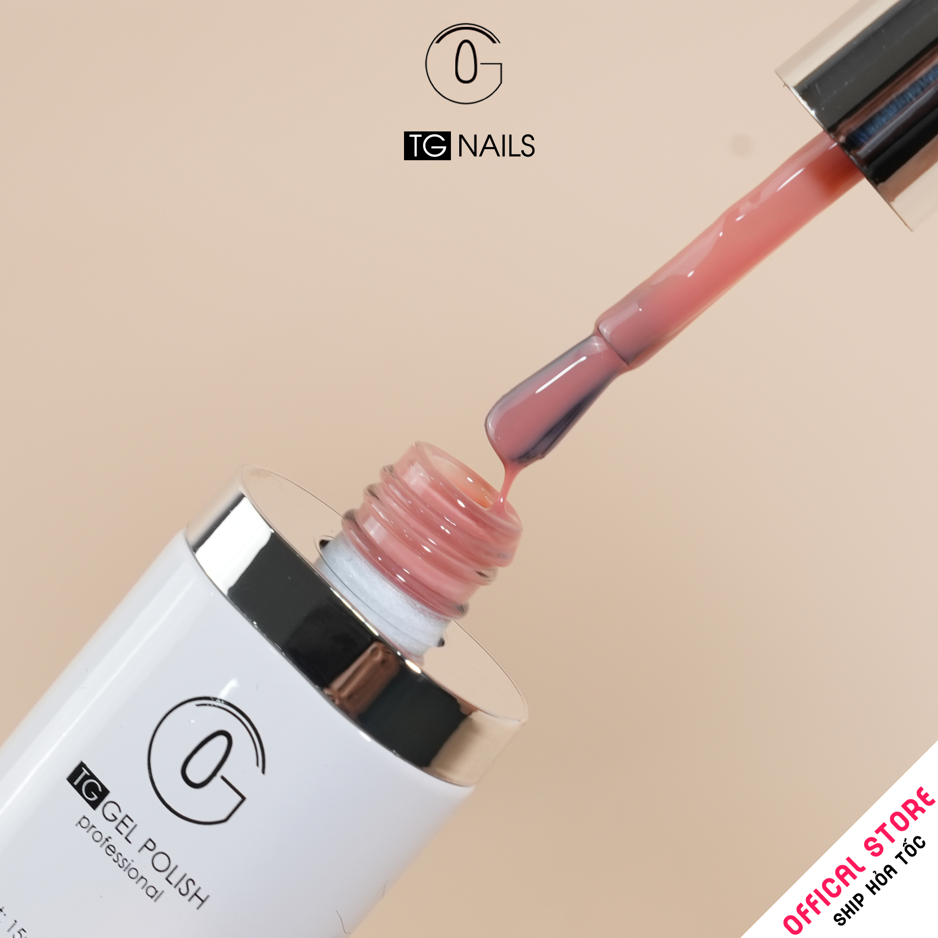 Sơn móng gel TG. Dung tích: 15ml/ lọ. Nhãn hàng TG nail.