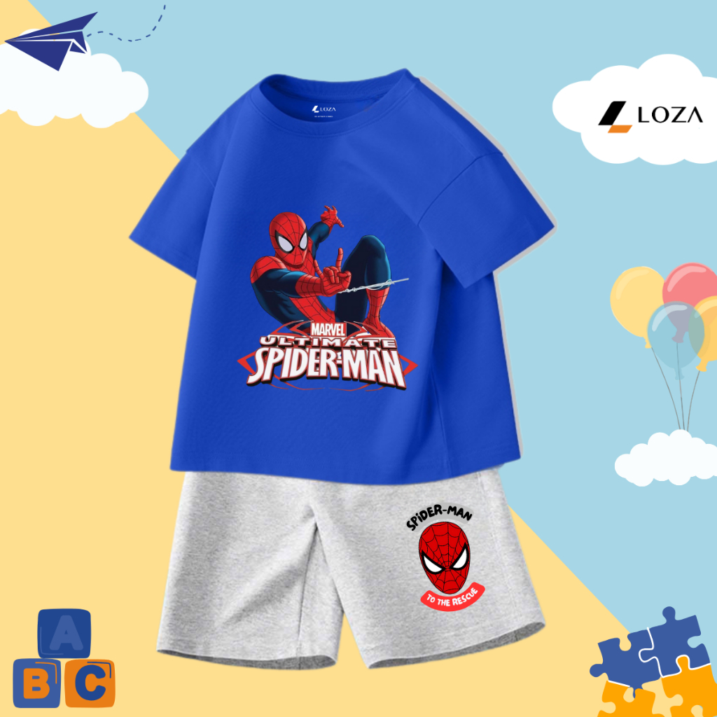 Bộ đồ bé trai in hình 