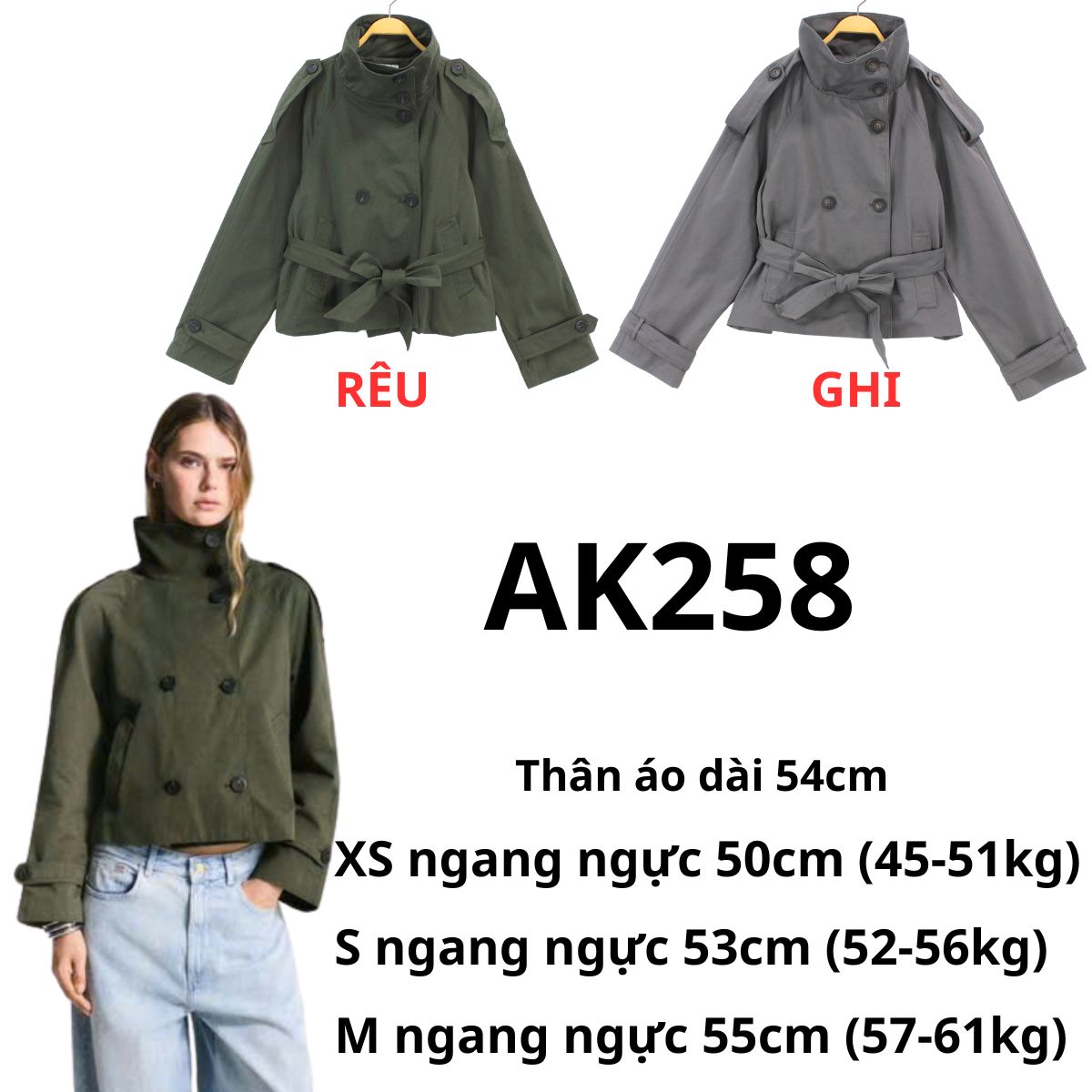 AK258 - Áo khoác kaki