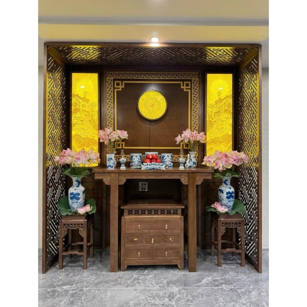 HG030 Đồ Thờ Cúng Bộ 14 món ban thờ 1M2 - 1M4 Men trắng nghệ nhân Bát Tràng chế tác TẶNG Thất Bảo, Tro Nếp_thumbnail_7