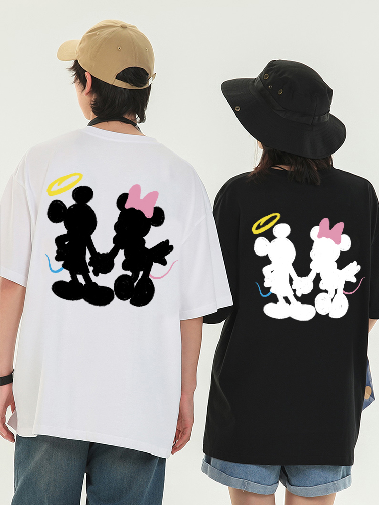 Áo thun cặp đôi couple nhà chuột from rộng ATD1339 Miucho vải cotton thoáng mát cổ tròn in mix_thumbnail_2