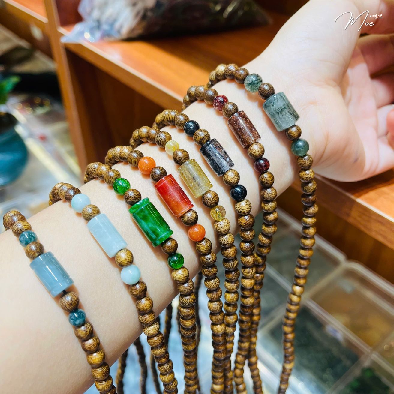 PT214 - Chuỗi vòng trầm tốc lu thống đá tự nhiên_thumbnail_1