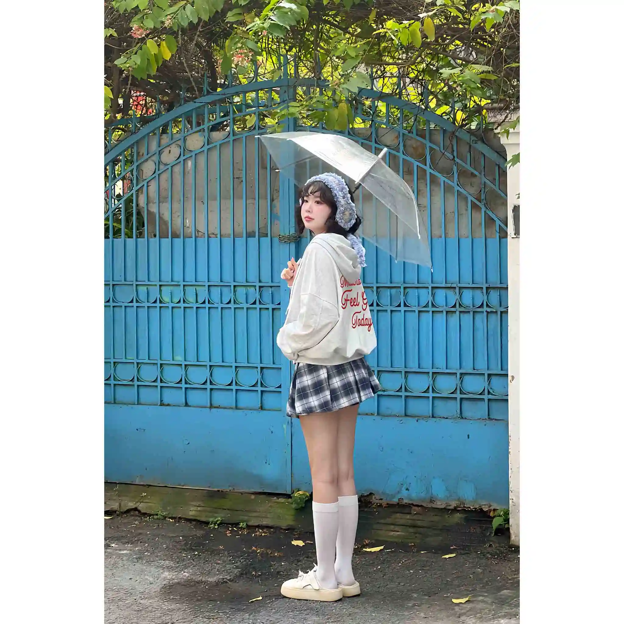 Áo khoác hoodie zip boxy unisex Miucho nỉ 2 da thoáng mát dày dặn basic in typography 2840_thumbnail_4