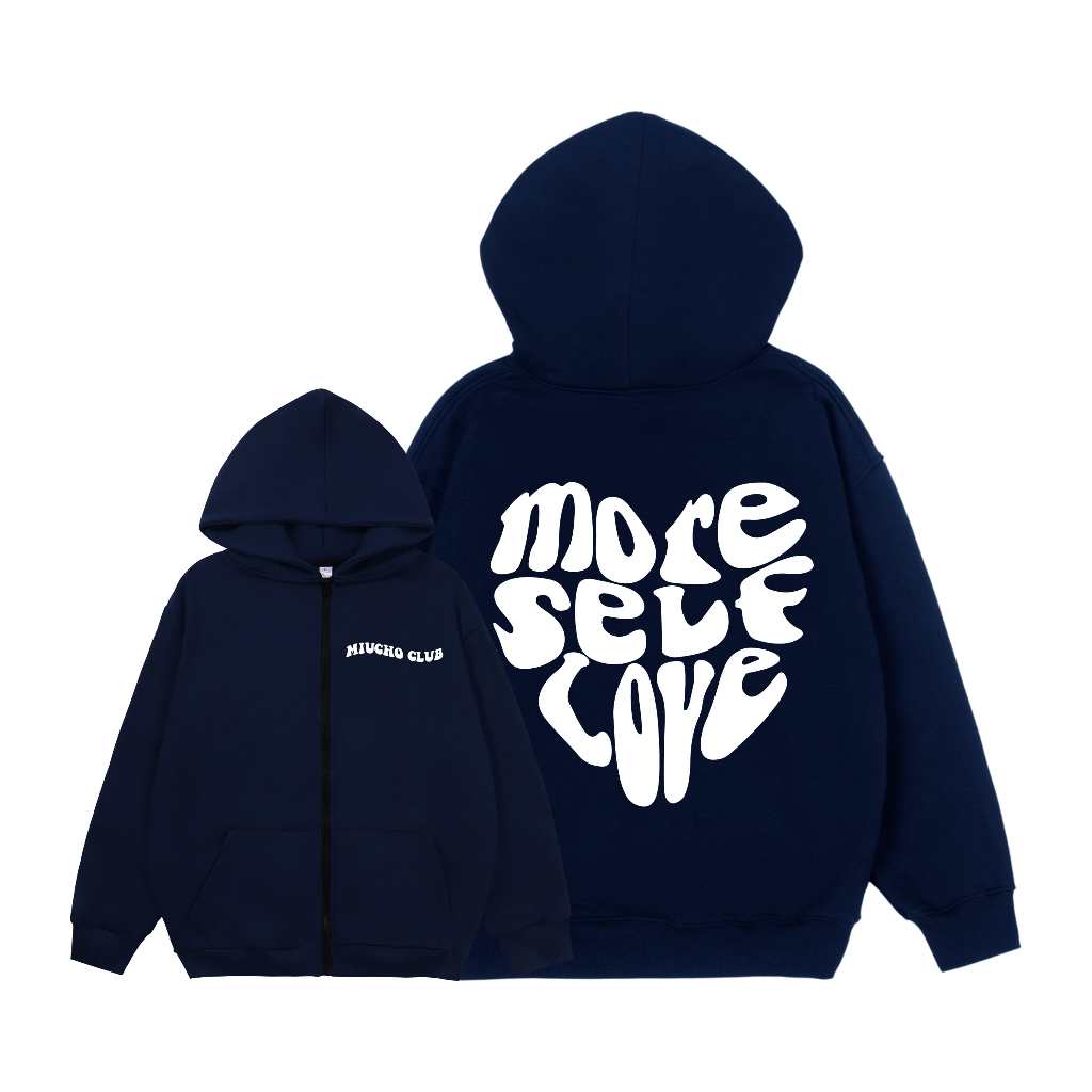 Áo hoodie zip nữ form rộng HZ434 Miucho chân cua in typography_thumbnail_7