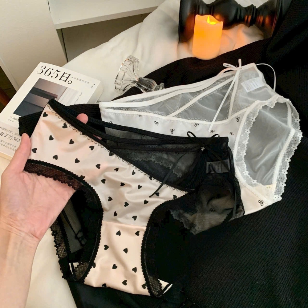 [Mã A22] Set 5 Quần Lót Nữ Lụa Ren Mềm Mịn Họa Tiết Cá Tính Vikam_thumbnail_2