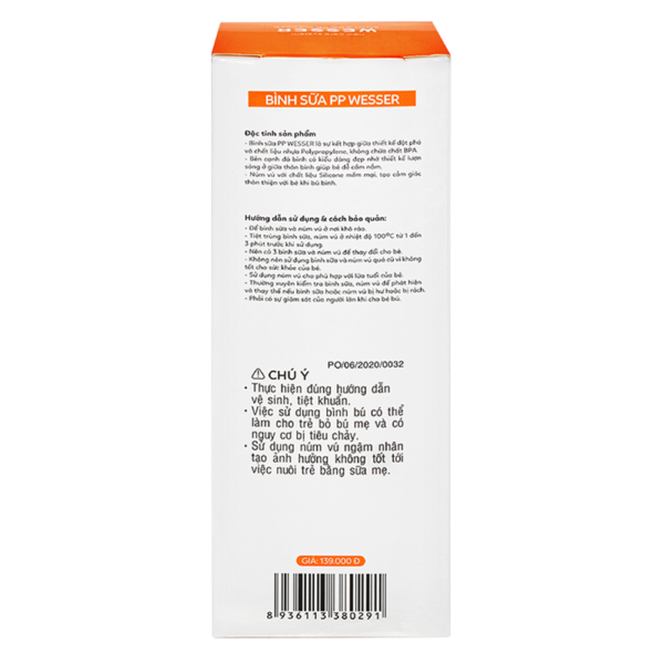 Bình Sữa PP Tiêu chuaarnr 240ml_thumbnail_2