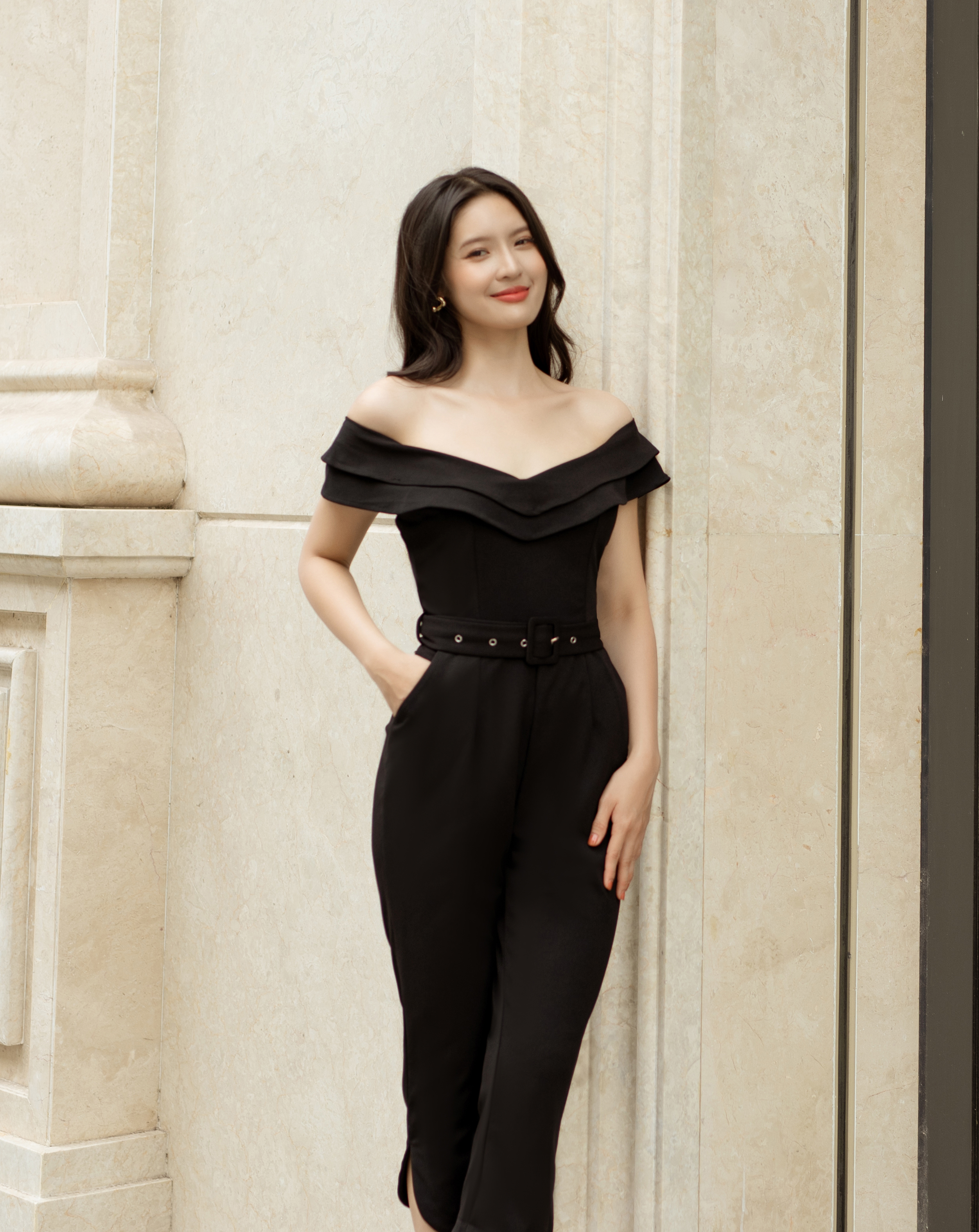 Jumpsuit lửng bèo quần lai bầu xinh xắn_thumbnail_4