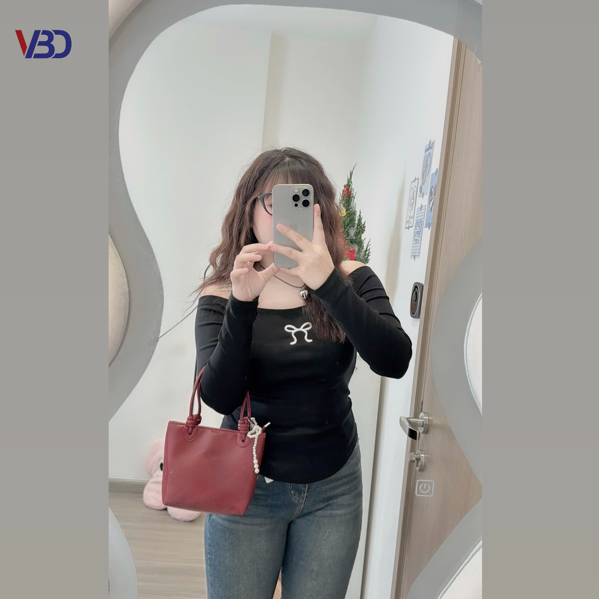 Áo thun trễ vai thêu nơ bigsize AT2024 dành cho nàng béo mập từ 55-90kg_thumbnail_1
