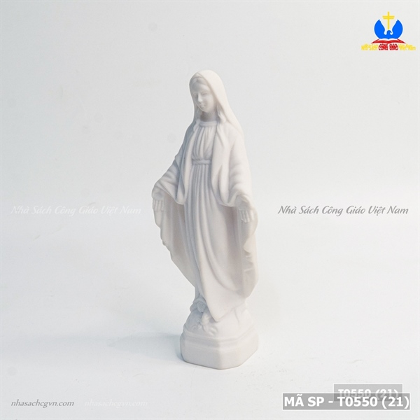 Tượng sứ Mẹ ban ơn 13cm trắng ✔_thumbnail_2