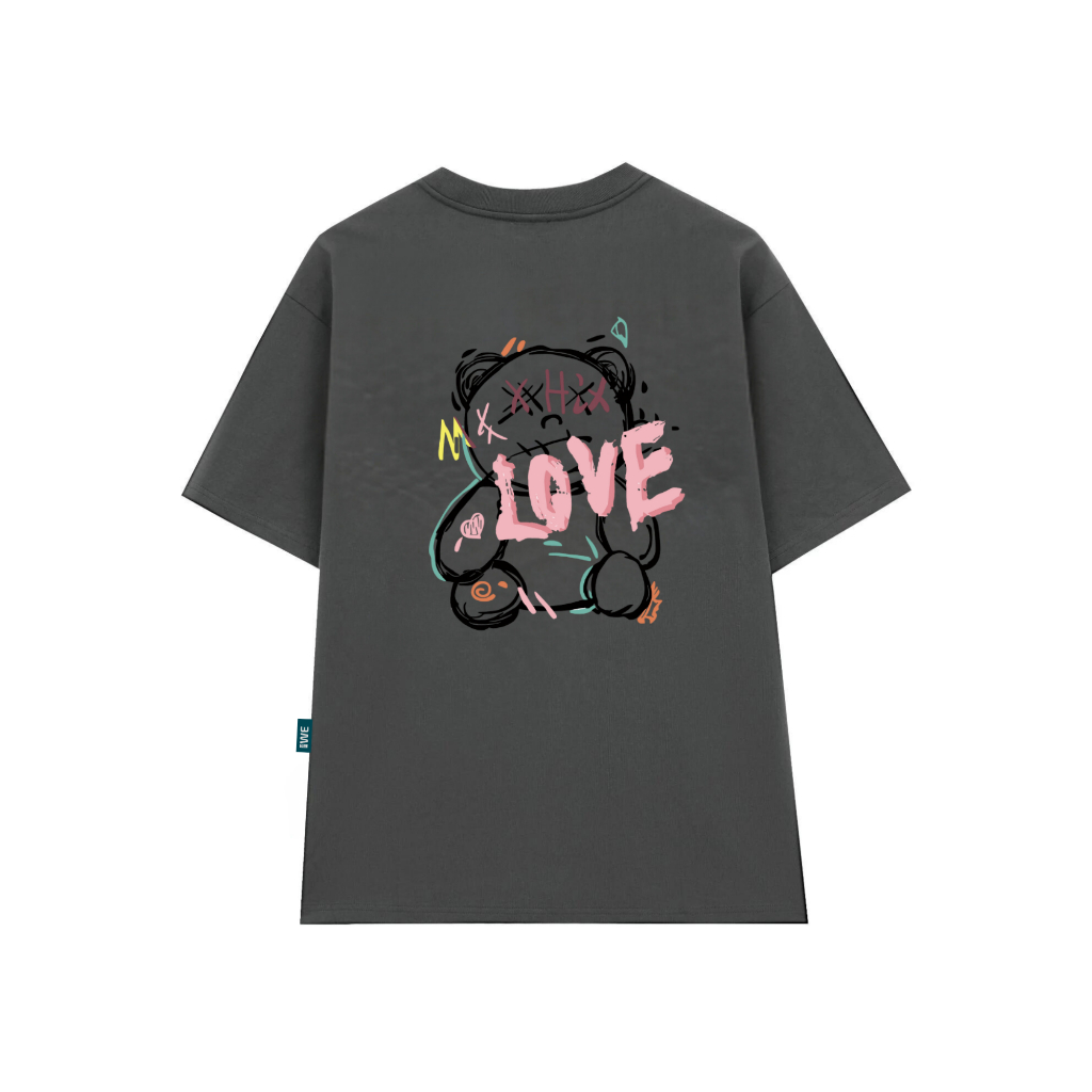 Áo phông unisex nam nữ hình Gấu LOVE local brand 𝐖𝐞 𝐓𝐞𝐞 - WU0847_thumbnail_2