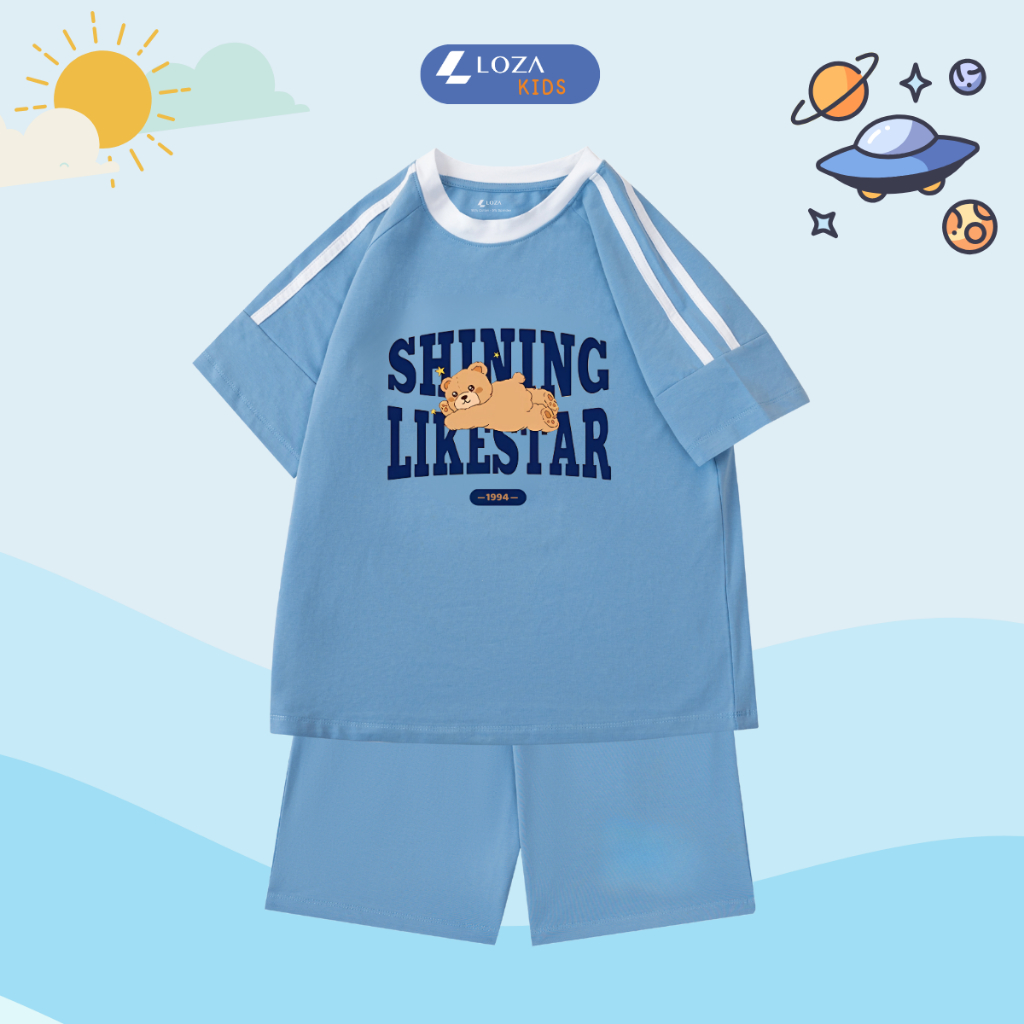 Đồ bộ trẻ em phối viền hình gấu - Loza Kids BF256_thumbnail_5