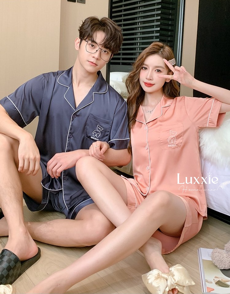 N39C Pijama Lụa túi gấu cộc tay quần đùi_thumbnail_3