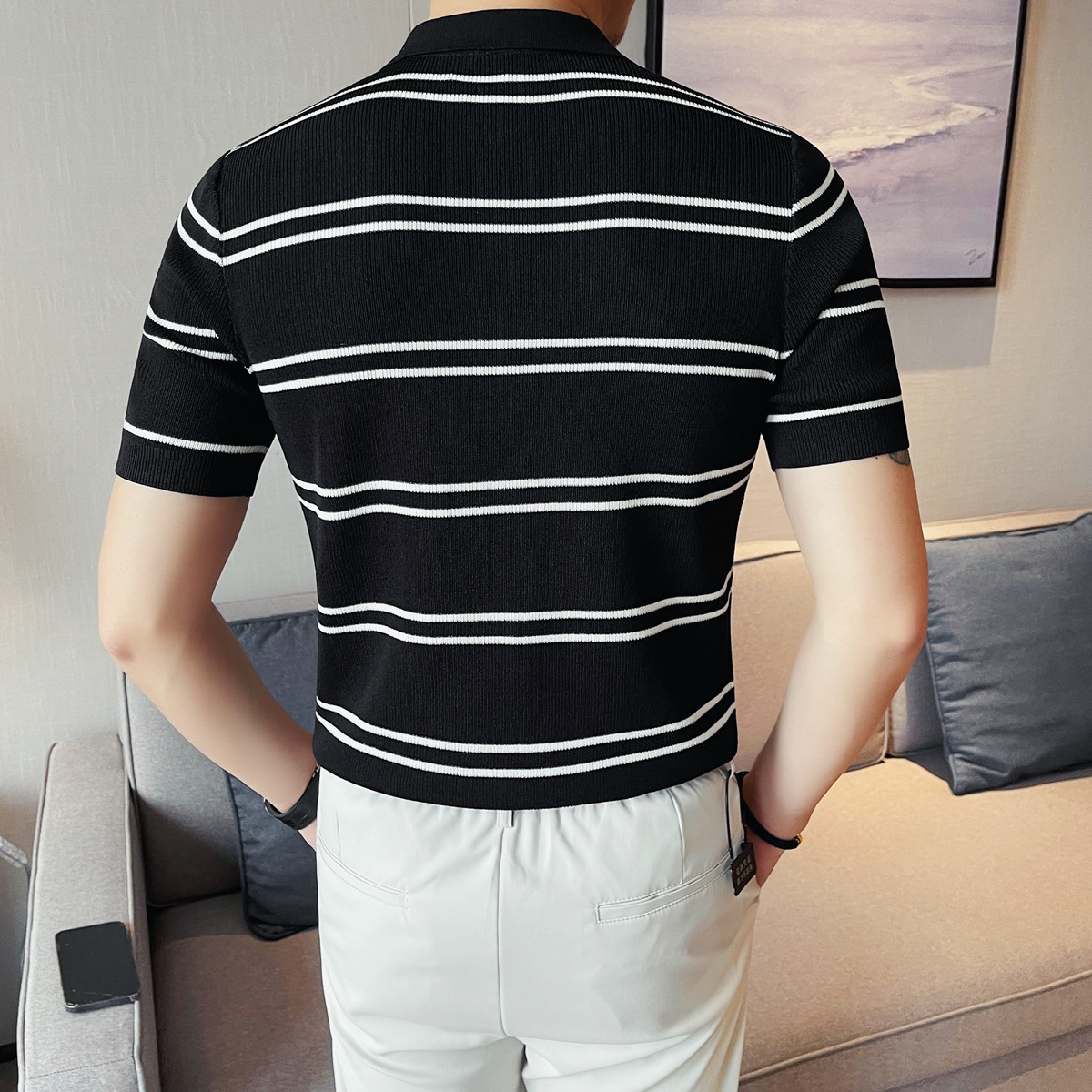 PA53 – Áo polo nam dệt kim sọc ôm body công sở_thumbnail_5