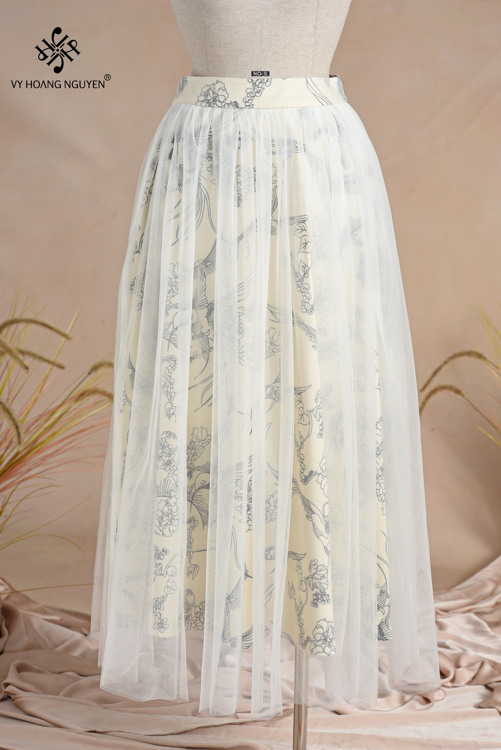 Chân Váy Xòe Phối Lưới