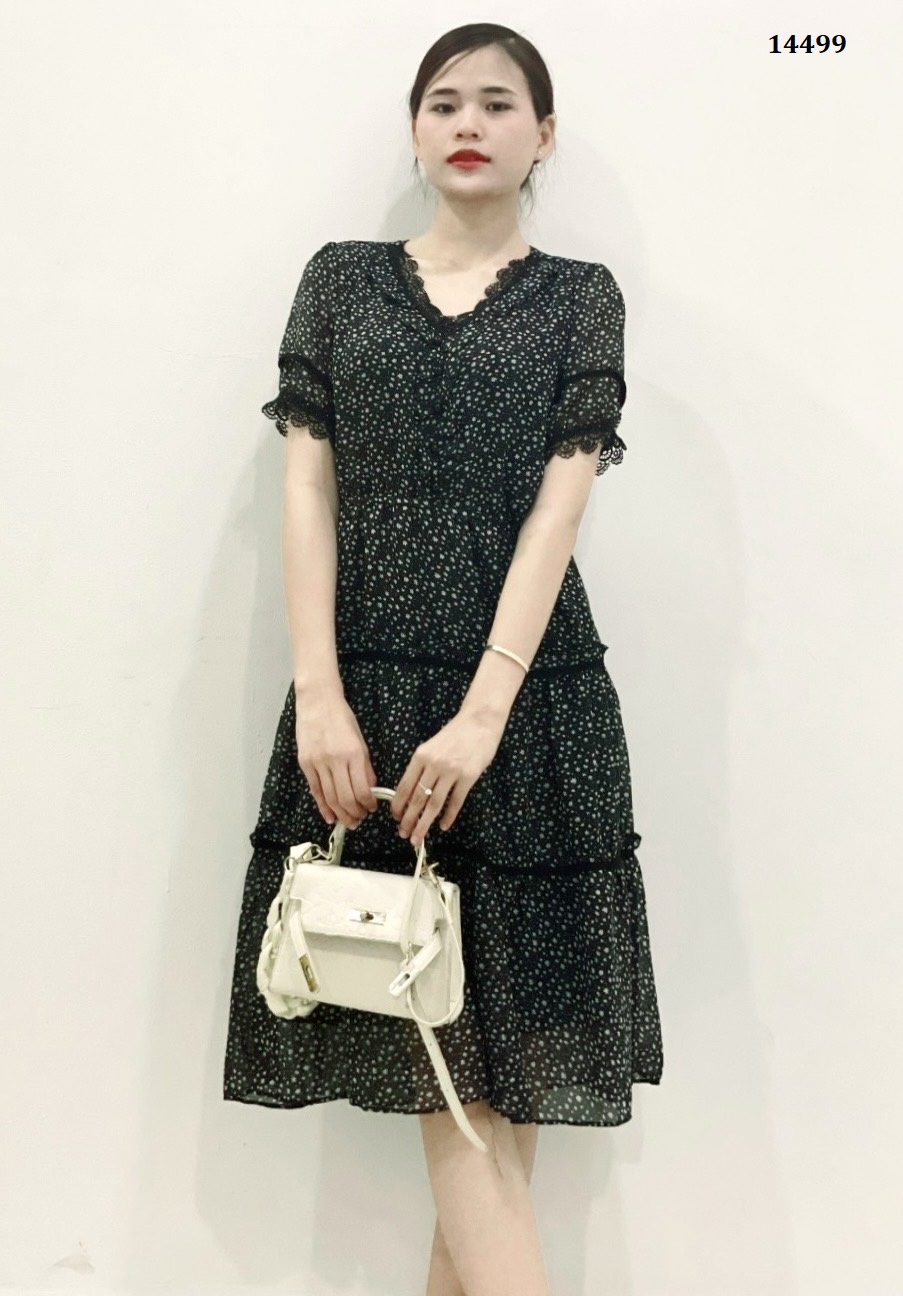 14499-Đầm voan hoạ tiết sao nhí nhún viền tầng (voan,lót)_thumbnail_1