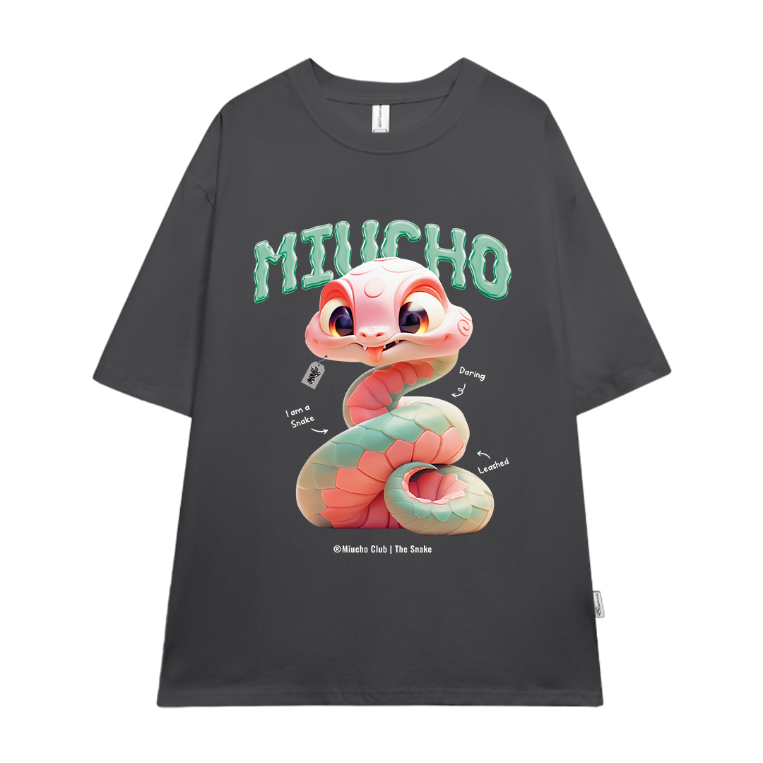 Áo thun form rộng 12 con giáp tuổi Tỵ ATD1246 Miucho tay ngắn cổ tròn in mix_thumbnail_16