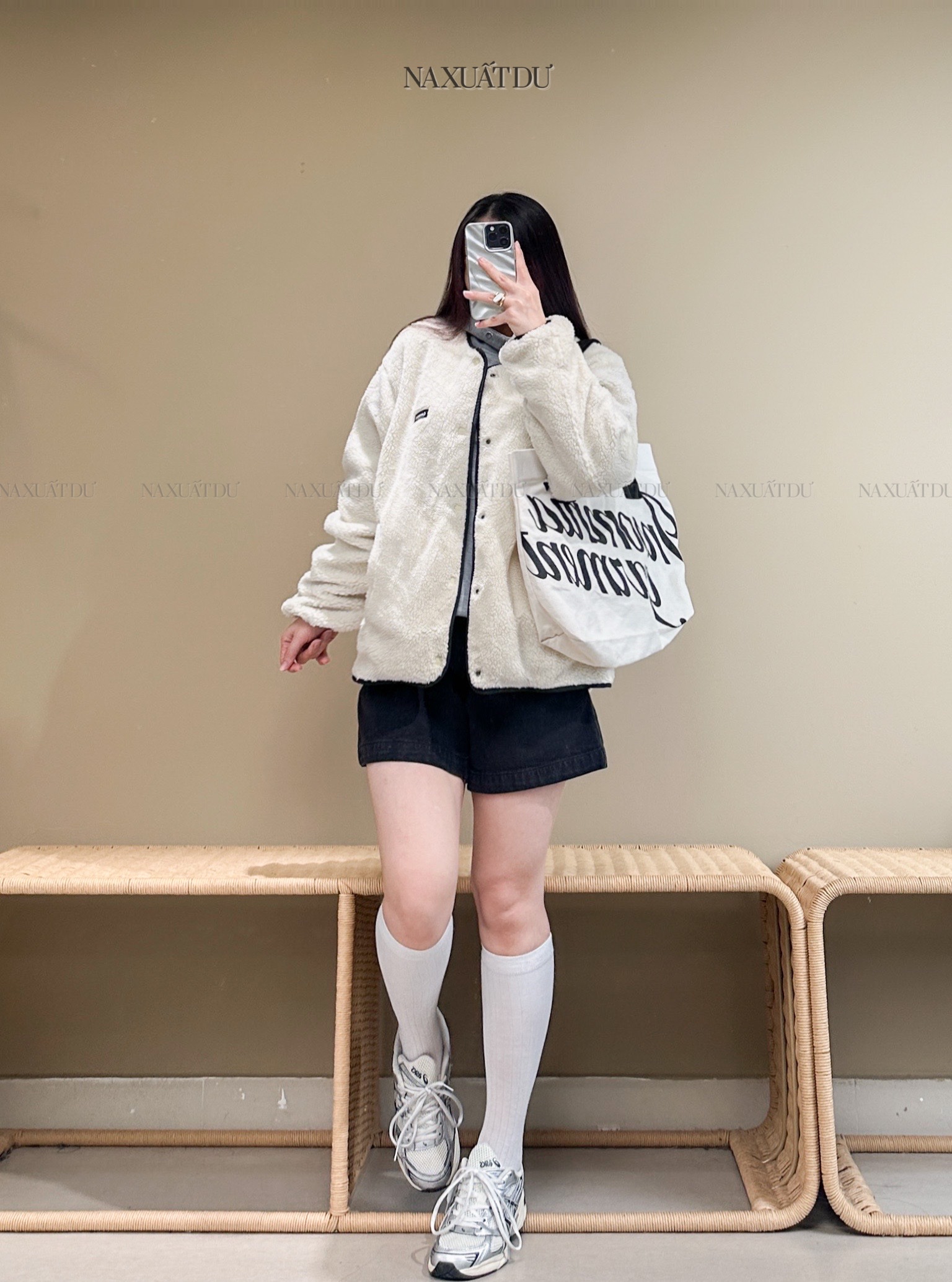 Áo khoác lông unisex 2 mặt 