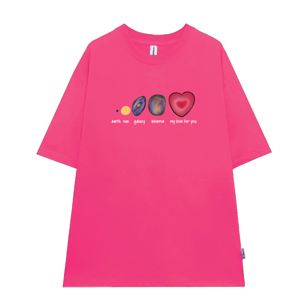 Áo thun cặp nam nữ form rộng 1958 Miucho vải 4c cotton 220gsm thoáng mát cổ tròn in mix_thumbnail_0