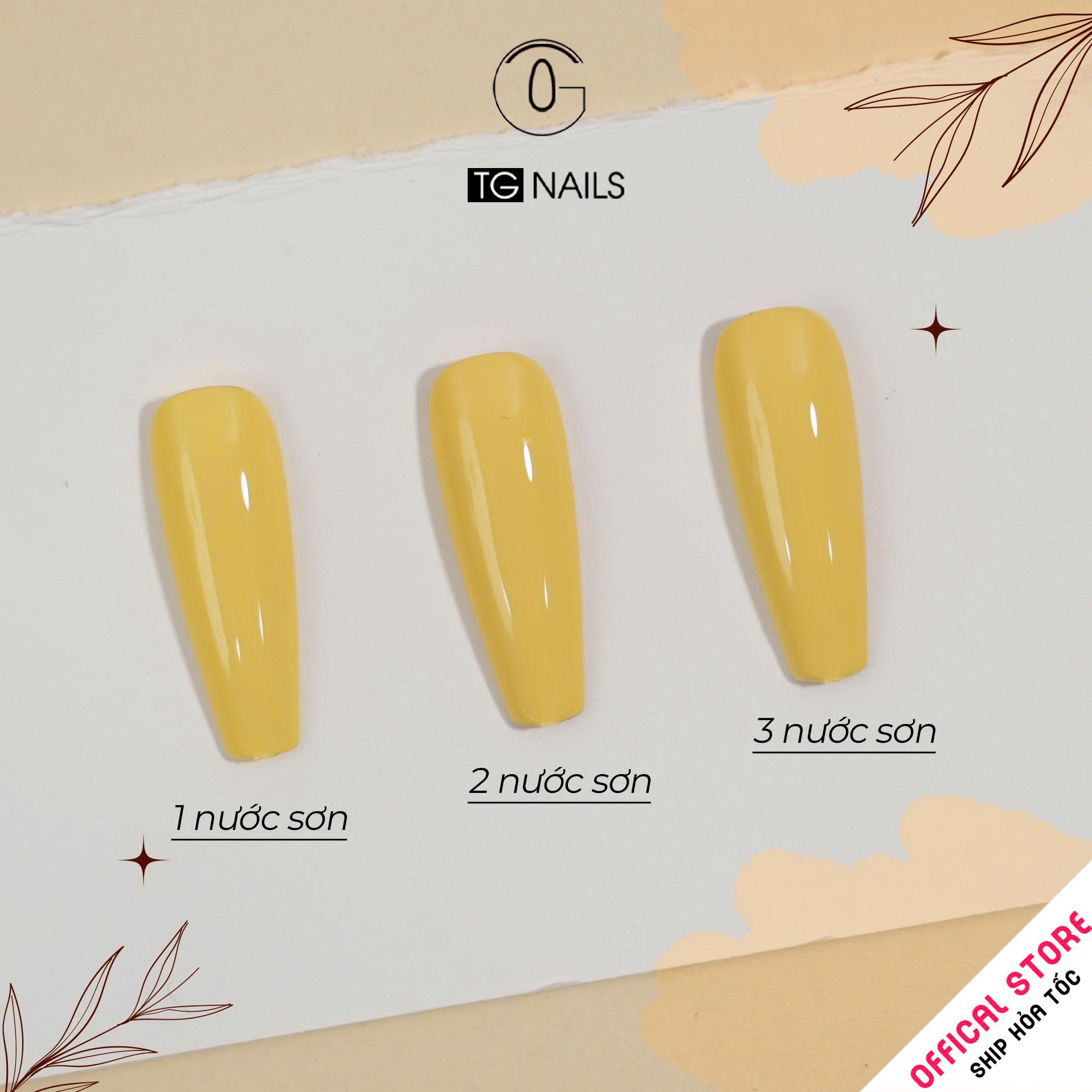 Sơn gel Màu Vàng Chanh chai 10g TG Nails_thumbnail_4