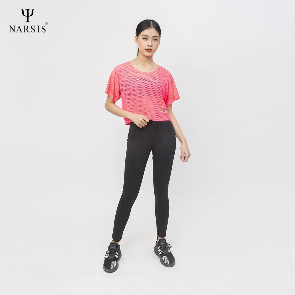ÁO LƯỚI THỂ THAO HỒNG NỮ L0009 NARSIS PE NHẸ, THOÁNG KHÍ, THẤM MỒ HÔI, CHẤT LIỆU BỀN, CHỐNG NẮNG_thumbnail_2