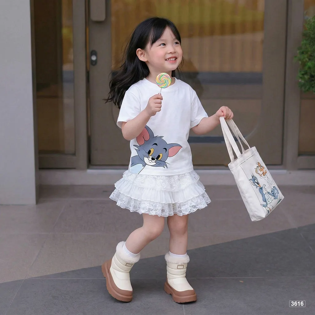 Áo thun bé trai bé gái hoạt hình Mèo Tôm Kado 3616_thumbnail_3