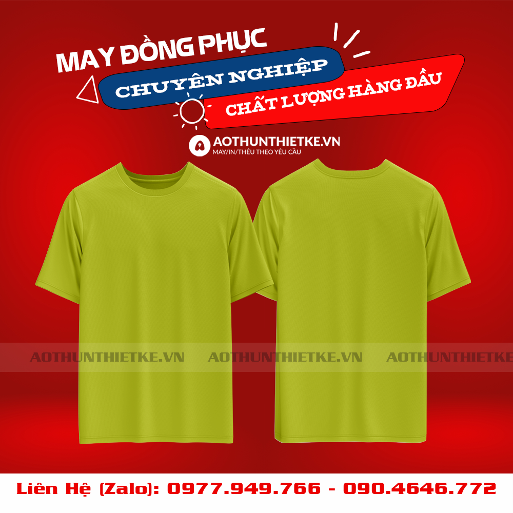 Áo Đồng Phục Cổ Tròn Chuối Non