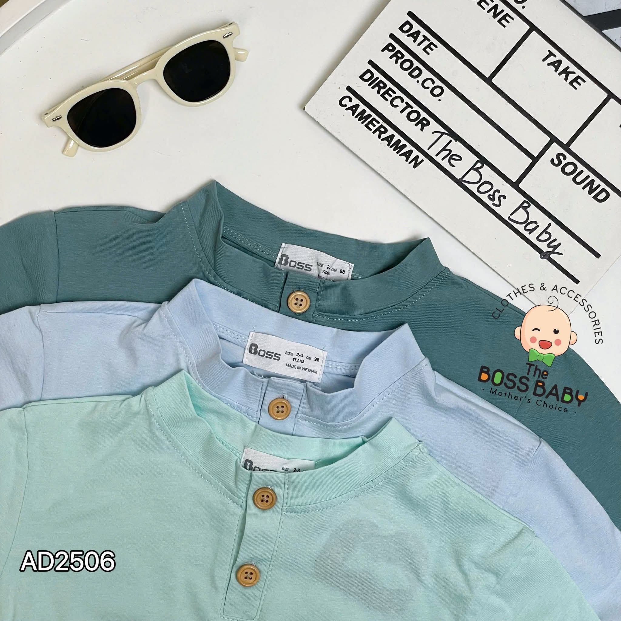 Set 3 áo cúc gỗ cổ trụ xanh