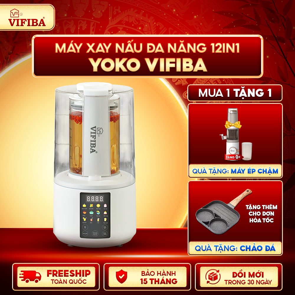 Máy Xay Nấu Đa Năng Yoko Vifiba - TẶNG MÁY ÉP CHẬM MINI