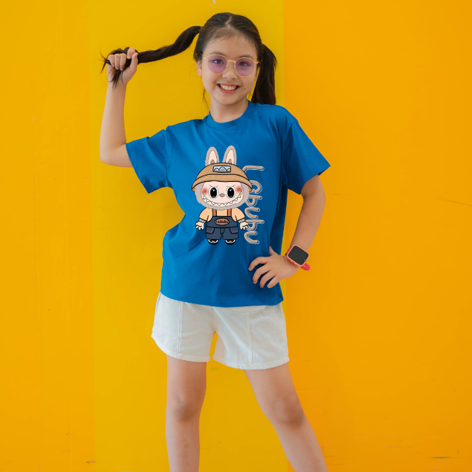 Áo thun bé gái in hình Labubu chữ dọc - Loza Kids AT2779_thumbnail_8