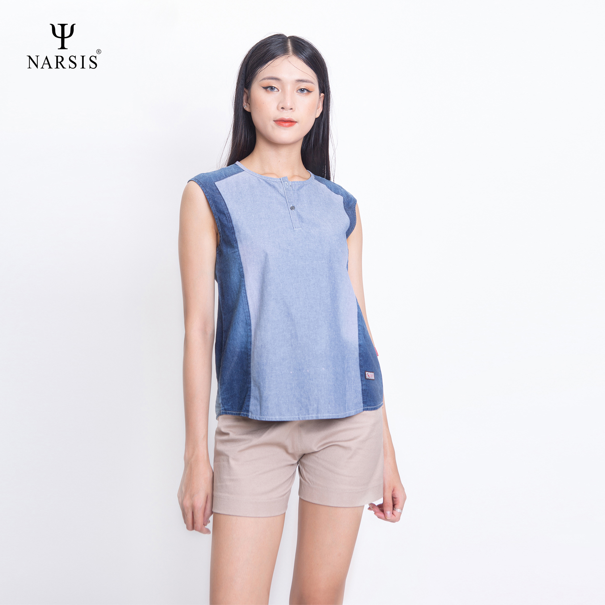 ÁO JEAN NỮ THIẾT KẾ NARSIS L7040 NARSIS CHẤT LIỆU JEAN BỀN BỈ, CÁ TÍNH, TRẺ TRUNG, THỜI TRANG_thumbnail_2