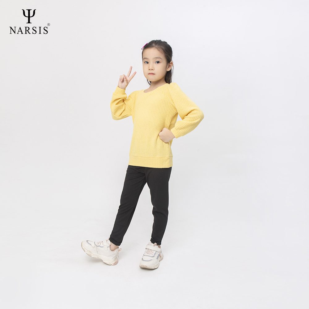 ÁO THU ĐÔNG BÉ GÁI KL0008 NARSIS VẢI LEN COTTON ẤM ÁP, THOÁNG MÁT, GIỮ ẤM TỐT, MỀM MẠI_thumbnail_2