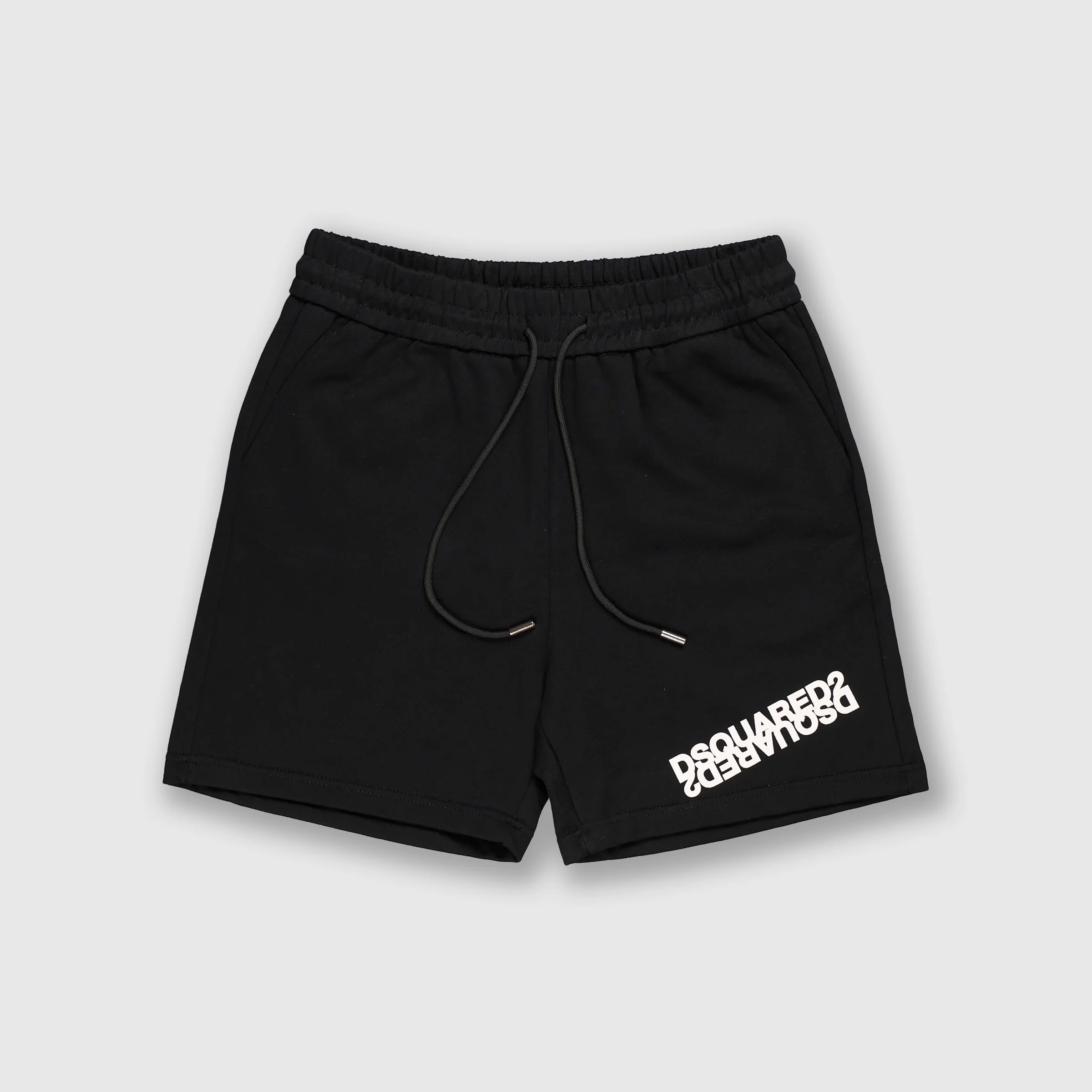 Short DSQ nỉ chữ in trắng