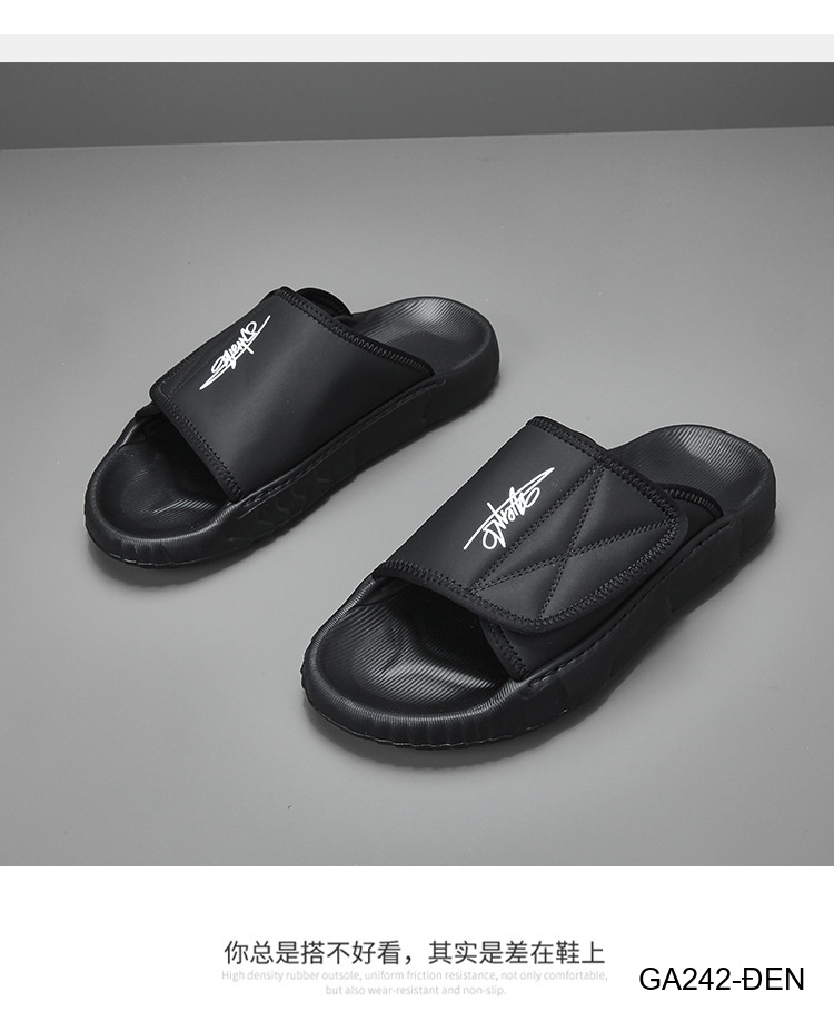 GA242 - Dép xỏ ngón nam da bò phong cách trẻ trung màu trắng đen_thumbnail_17