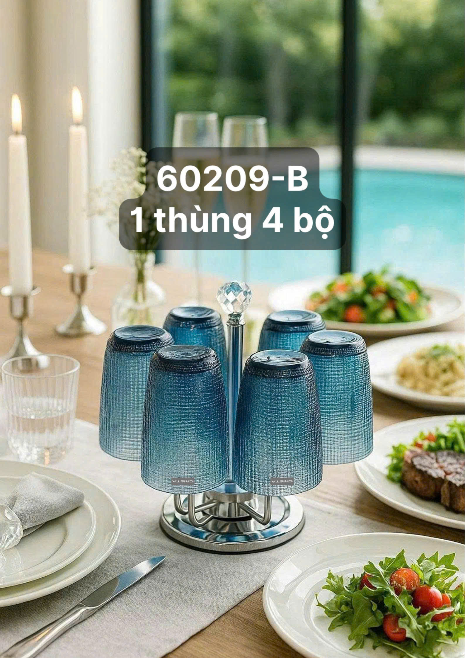 Bộ 6 cốc thủy tinh CRISTA HOME  vân lưới dập nổi 420 ml_thumbnail_37