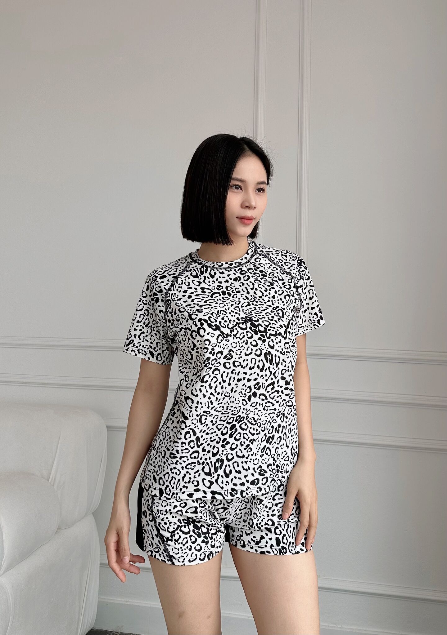 SET BỘ BƠI NỮ KÍN ĐÁO CÓ LÓT NGỰC, DA BÁO VẢI PE CO GIÃN 4 CHIỀU A23003 NARSIS CHẤT LIỆU THOÁNG M..._thumbnail_6