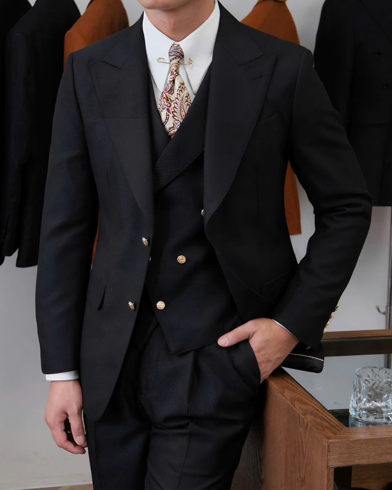 Bộ Suit 3 Mảnh Jet Black Milano (Jacket + Gile+ Trousers)_thumbnail_6