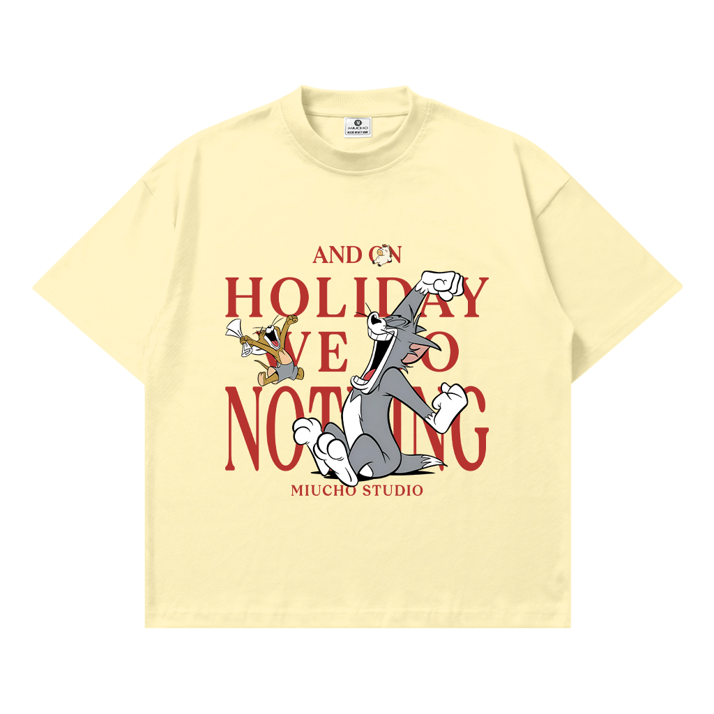 Áo thun Tết form boxy nam nữ Miucho vải mềm mại thấm hút tốt y2k Tom & Jerry 2951_thumbnail_14