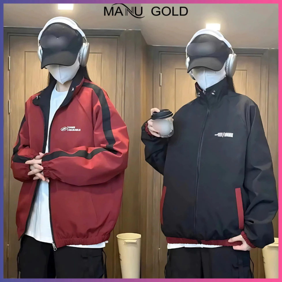 Áo khoác gió nam nữ, áo khoác dù nam nữ 2 mặt chất liệu gió tráng bạc chống nước