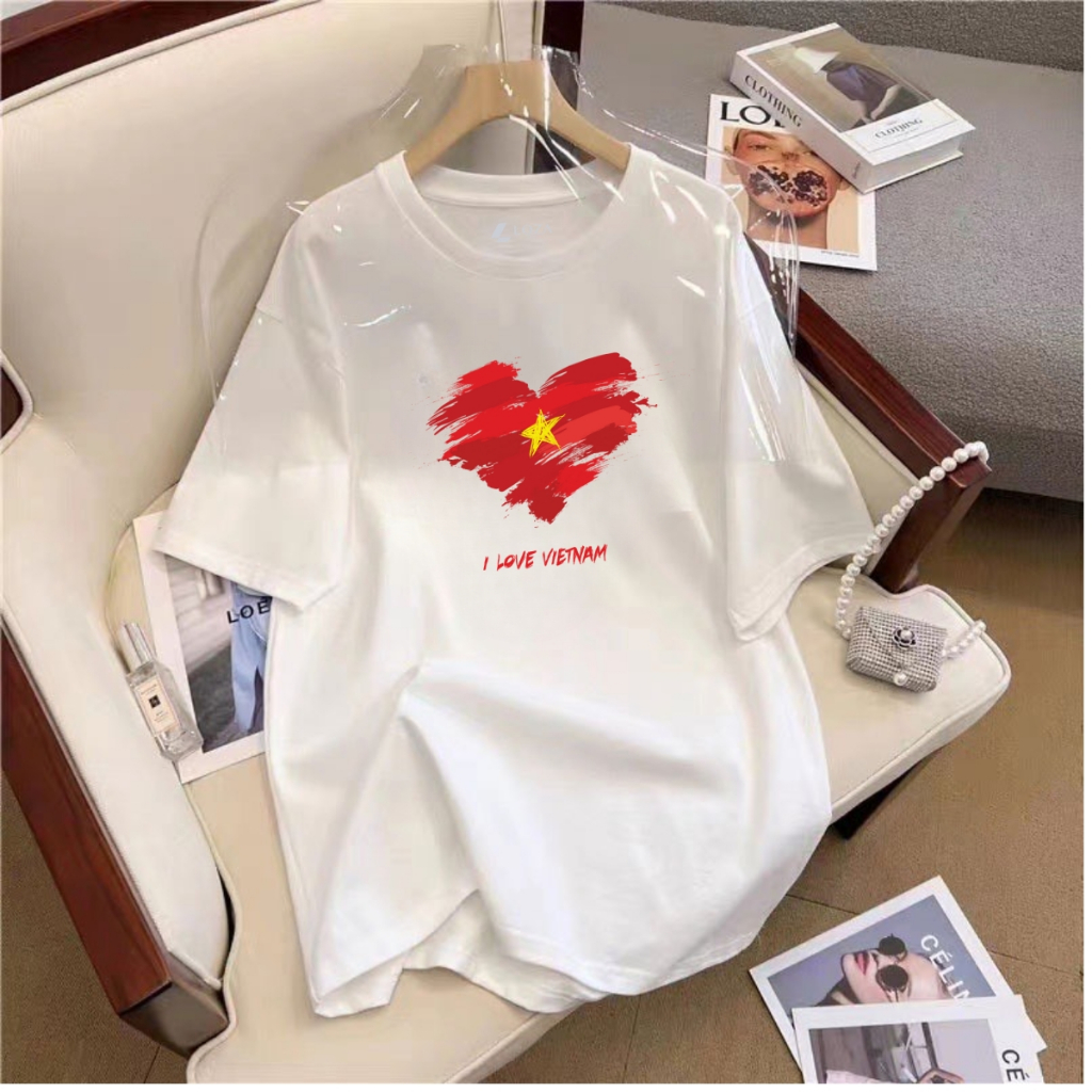 [Form rộng] Áo thun Việt Nam 2025 - Áo phông nữ Việt Nam nón lá/cờ đỏ  Loza G0311_thumbnail_1