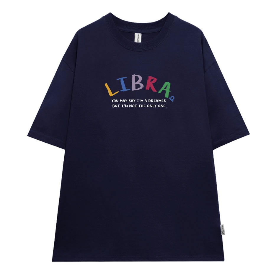 Áo thun nữ form rộng ATD378 cung hoàng đạo Thiên Bình LIBRA Miucho cotton cổ tròn in typography_thumbnail_7