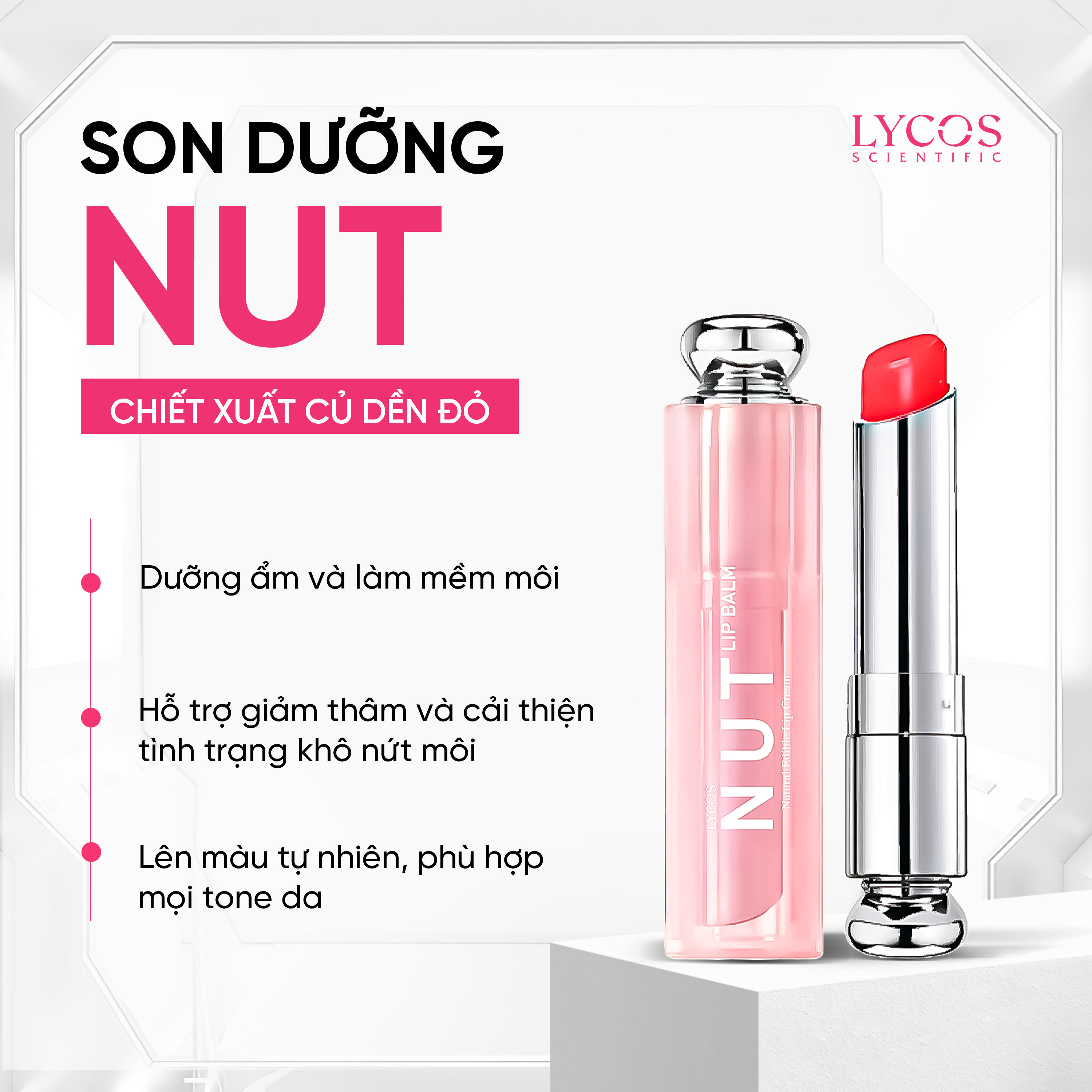 Son Dưỡng LYCOS Lip Balm Nut Dưỡng Ẩm, Làm Mềm & Cho Đôi Môi Tươi Tắn 10g_thumbnail_9