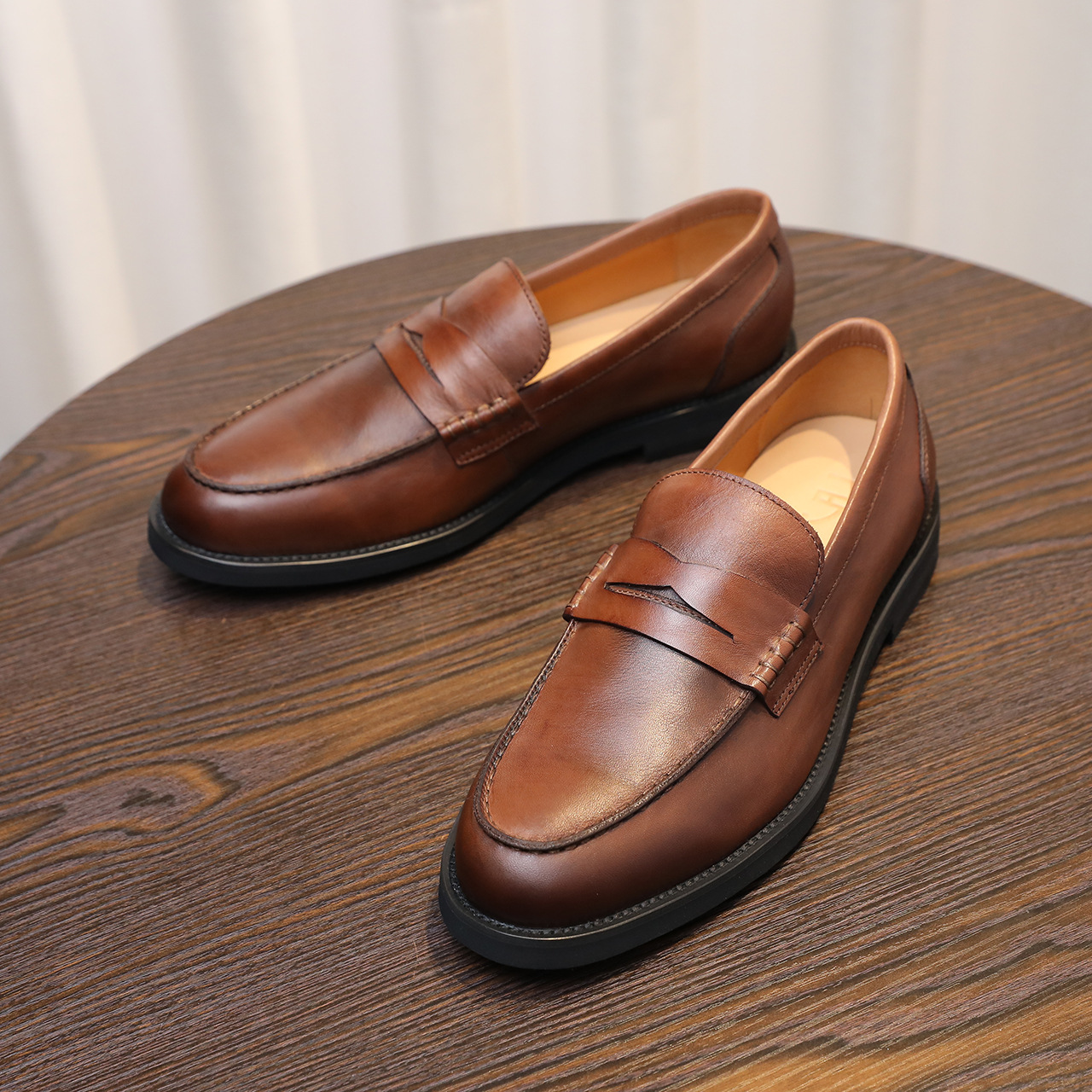 Giày nam cổ điển Anh quốc, giày da công sở đơn giản, giày lười thời thượng, giày da nam cổ điển thoải mái_thumbnail_10