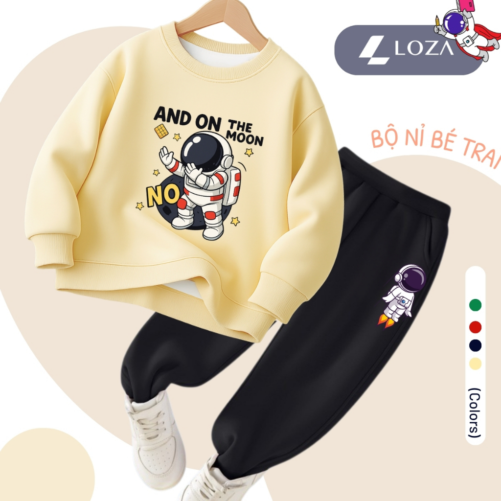 Set bộ nỉ bé trai in hình Phi hành gia - Loza Kids BI532_thumbnail_1