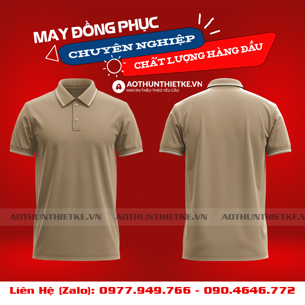 Áo Đồng Phục Polo 1 Sọc Cacao_thumbnail_0
