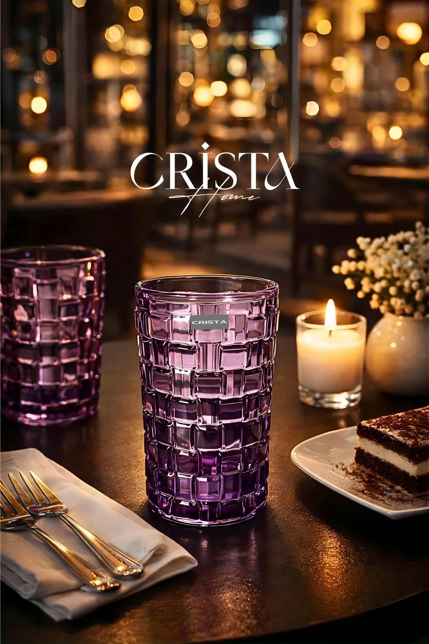 Bộ 6 cốc thủy tinh CRISTA HOME vân Caro to 350 ml_thumbnail_20