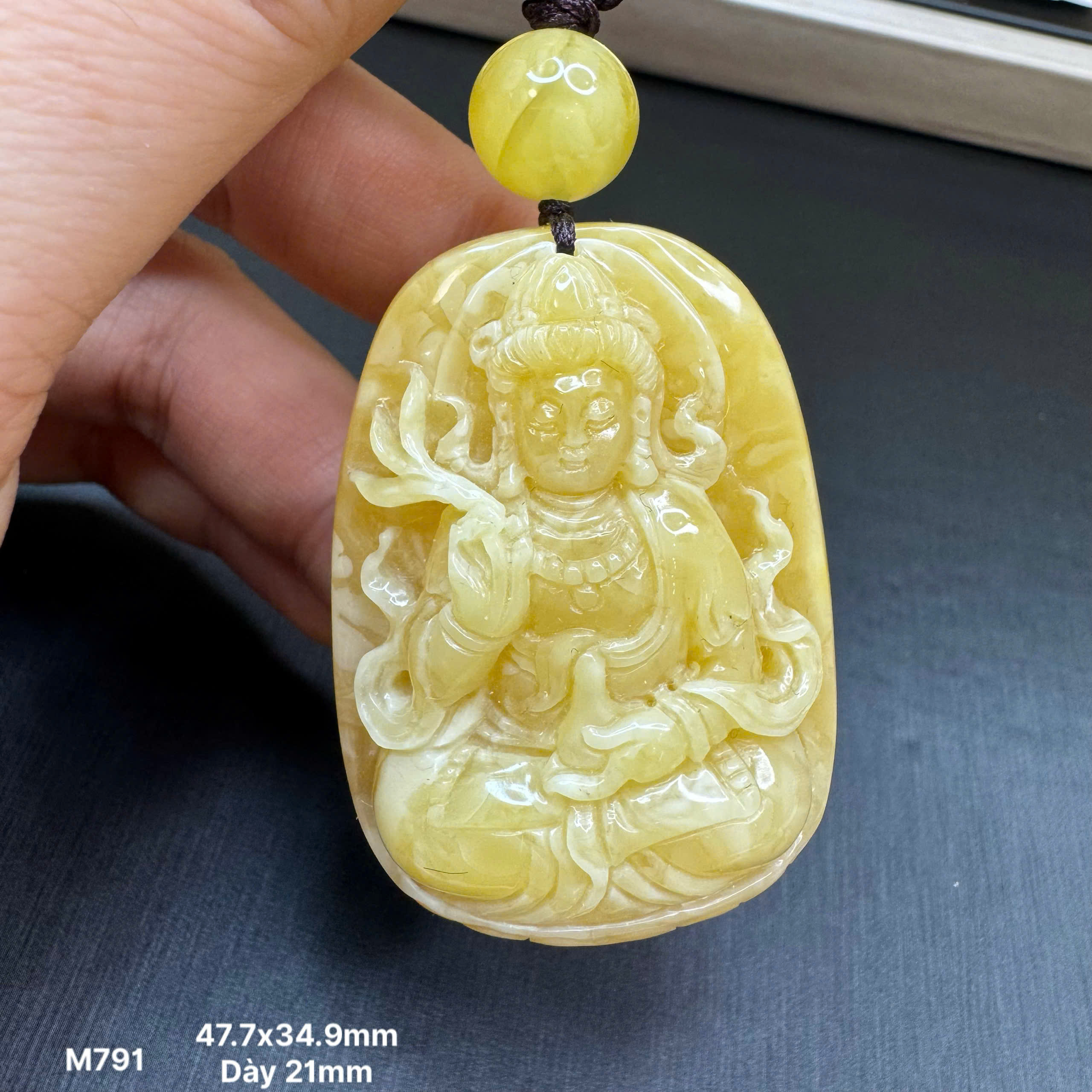 Mặt Vòng Phật Quan Âm Chạm Khắc - M791